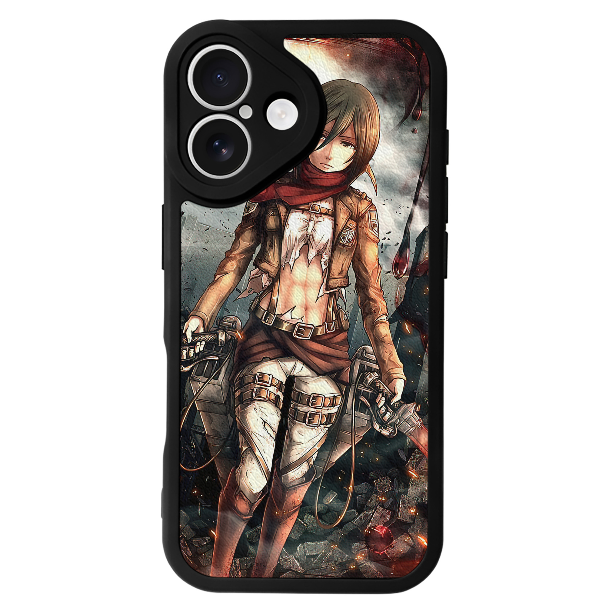 （画像用） 進撃の巨人 Attack on Titan 【iPhone 16シリーズ対応】シリコンスマホケース（レザー調） 材質：シリコン